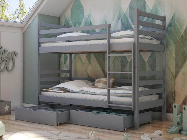 Dviaukštė vaikiška lova su stalčiais NEMO 80x160 Dviaukštė vaikiška lova su stalčiais NEMO 80x160