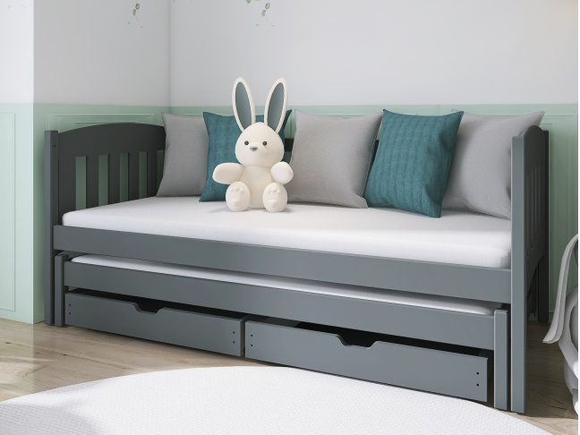 Dvigulė vaikiška lova su stalčiais AMELKA 80x160 2 Dvigulė vaikiška lova su stalčiais AMELKA 80x160 2