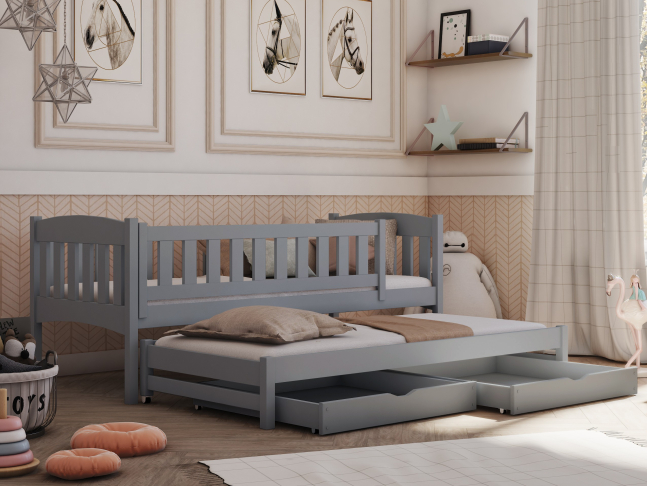 Dvigulė vaikiška lova su stalčiais AMELKA 80x160 3 Dvigulė vaikiška lova su stalčiais AMELKA 80x160 3