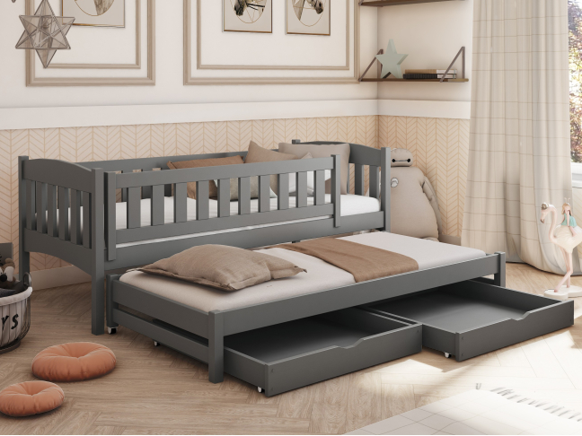 Dvigulė vaikiška lova su stalčiais AMELKA 80x160 Dvigulė vaikiška lova su stalčiais AMELKA 80x160