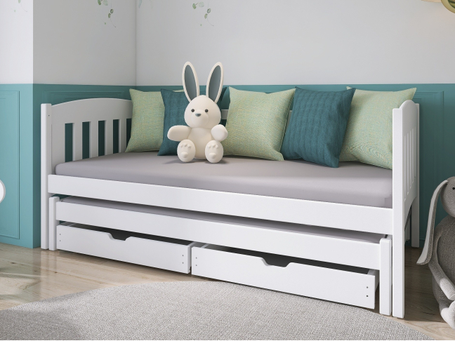 Dvigulė vaikiška lova su stalčiais AMELKA 80x180 Dvigulė vaikiška lova su stalčiais AMELKA 80x180