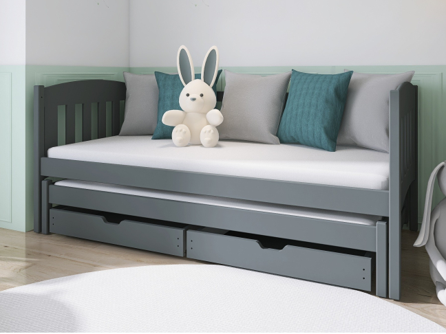 Dvigulė vaikiška lova su stalčiais AMELKA 80x180 3