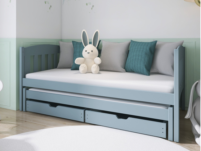 Dvigulė vaikiška lova su stalčiais AMELKA 80x180 5