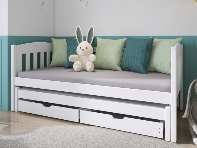 Dvigulė vaikiška lova su stalčiais AMELKA 90x200 1 Dvigulė vaikiška lova su stalčiais AMELKA 90x200 1