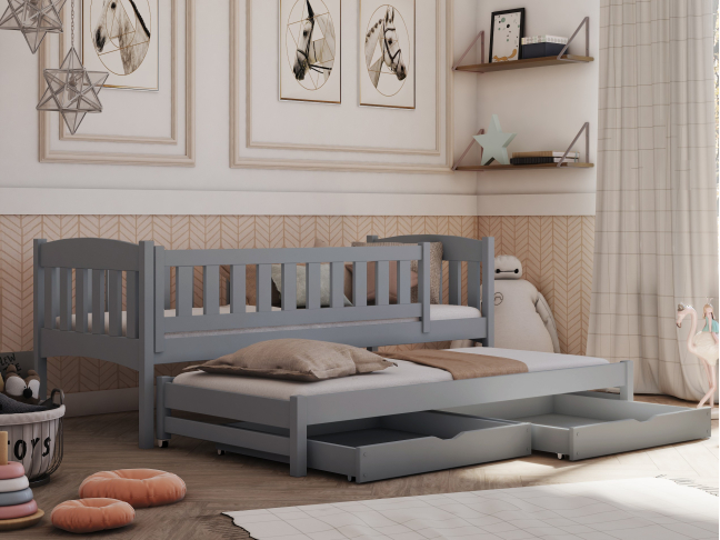 Dvigulė vaikiška lova su stalčiais AMELKA 90x200 3 Dvigulė vaikiška lova su stalčiais AMELKA 90x200 3