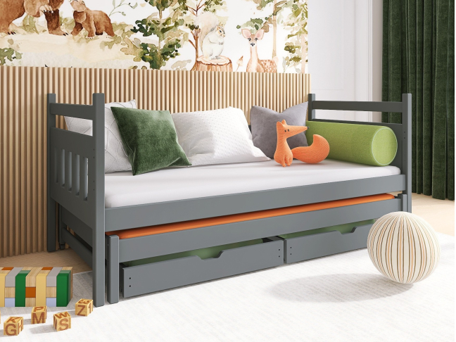Dvigulė vaikiška lova su stalčiais DANIEL 80x180 1 Dvigulė vaikiška lova su stalčiais DANIEL 80x180 1