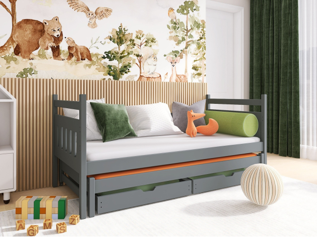 Dvigulė vaikiška lova su stalčiais DANIEL 80x200 Dvigulė vaikiška lova su stalčiais DANIEL 80x200