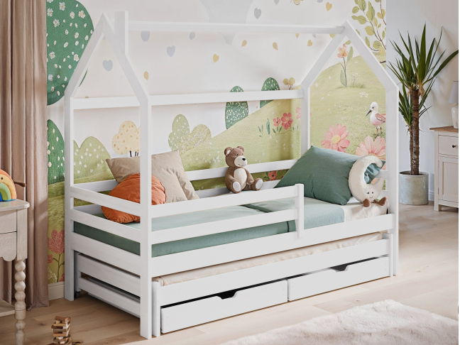 Dvigulė vaikiška lova su stalčiais DANIEL 90x200 Dvigulė vaikiška lova su stalčiais DANIEL 90x200