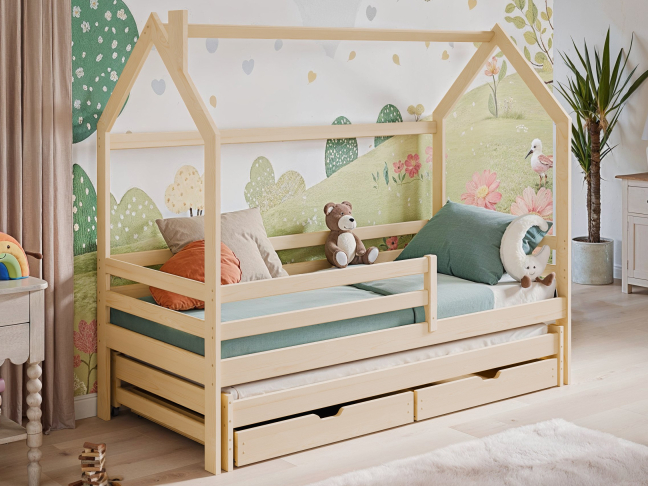 Dvigulė vaikiška lova su stalčiais DANIEL 90x200 2 Dvigulė vaikiška lova su stalčiais DANIEL 90x200 2