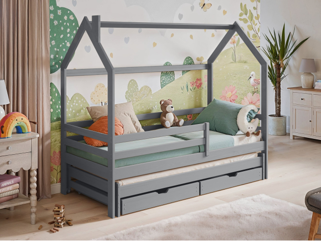Dvigulė vaikiška lova su stalčiais DANIEL 90x200 3 Dvigulė vaikiška lova su stalčiais DANIEL 90x200 3