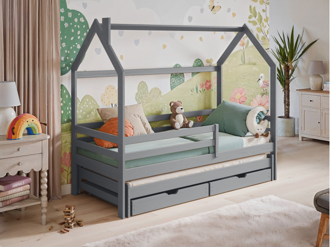 Dvigulė vaikiška lova su stalčiais DISNEY 80x180 2 Dvigulė vaikiška lova su stalčiais DISNEY 80x180 2