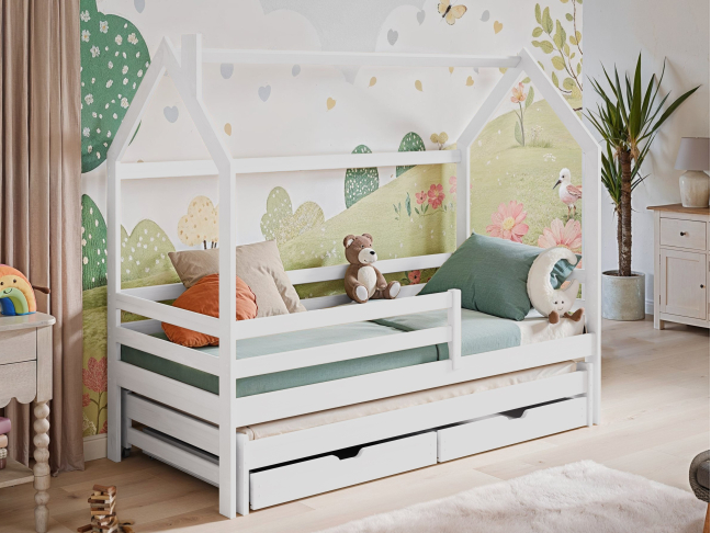 Dvigulė vaikiška lova su stalčiais DISNEY 80x180