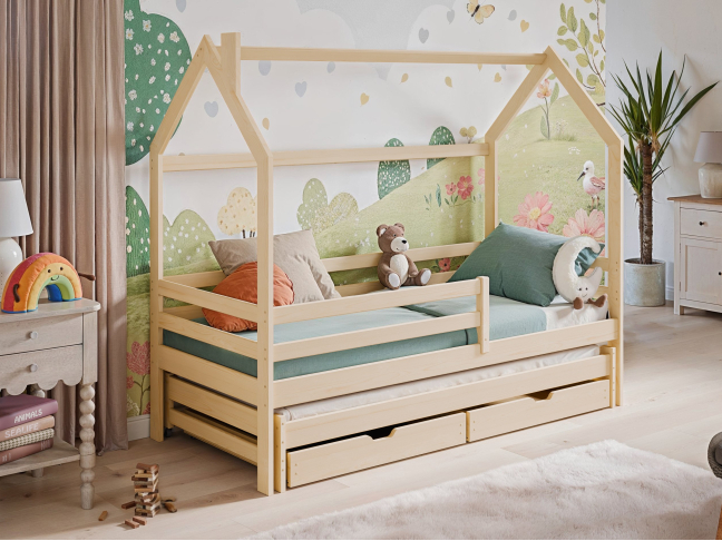 Dvigulė vaikiška lova su stalčiais DISNEY 80x200 2