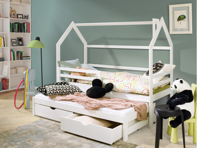 Dvigulė vaikiška lova su stalčiais DISNEY 80x200 Dvigulė vaikiška lova su stalčiais DISNEY 80x200