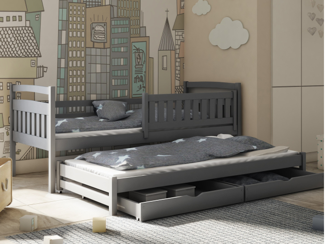 Dvigulė vaikiška lova su stalčiais GALAXY 80x180 2