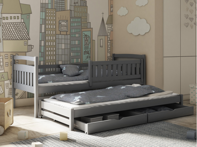 Dvigulė vaikiška lova su stalčiais GALAXY 80x200 2