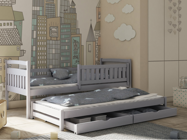 Dvigulė vaikiška lova su stalčiais GALAXY 80x200 3