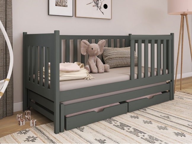 Dvigulė vaikiška lova su stalčiais KAJA 80x160 3 Dvigulė vaikiška lova su stalčiais KAJA 80x160 3