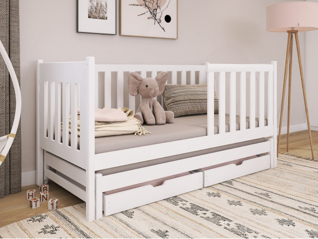 Dvigulė vaikiška lova su stalčiais KAJA 80x160 6 Dvigulė vaikiška lova su stalčiais KAJA 80x160 6