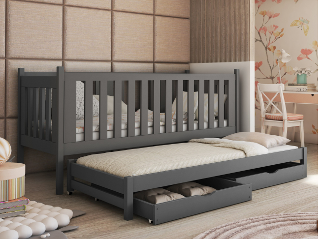 Dvigulė vaikiška lova su stalčiais KAJA 80x160 7