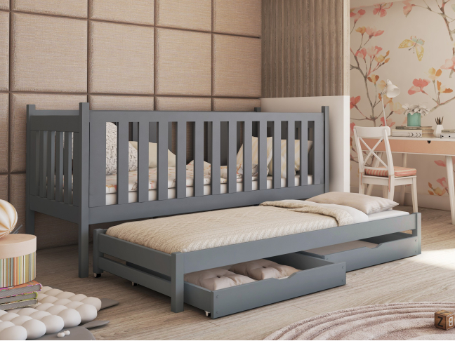 Dvigulė vaikiška lova su stalčiais KAJA 80x180 12 Dvigulė vaikiška lova su stalčiais KAJA 80x180 12