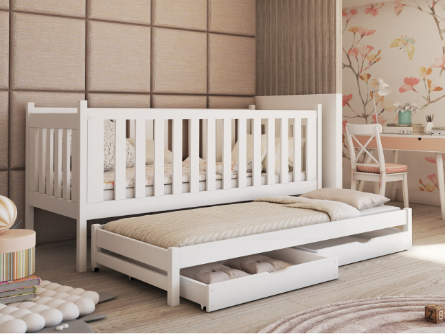 Dvigulė vaikiška lova su stalčiais KAJA 80x180 3 Dvigulė vaikiška lova su stalčiais KAJA 80x180 3