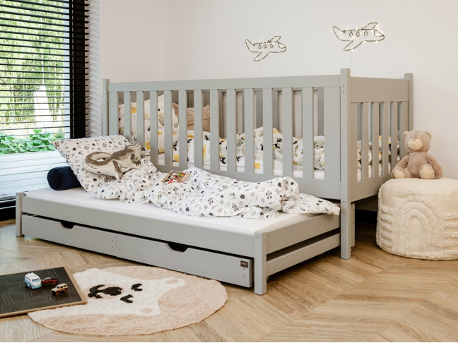 Dvigulė vaikiška lova su stalčiais KAJA 80x180 5 Dvigulė vaikiška lova su stalčiais KAJA 80x180 5