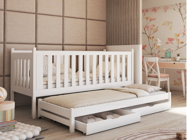 Dvigulė vaikiška lova su stalčiais KAJA 80x200 1