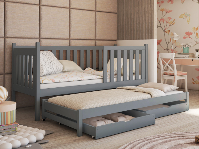 Dvigulė vaikiška lova su stalčiais KAJA 80x200 11 Dvigulė vaikiška lova su stalčiais KAJA 80x200 11