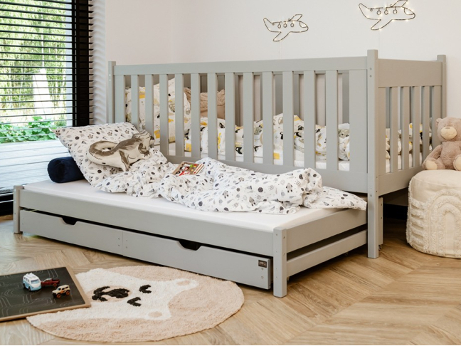 Dvigulė vaikiška lova su stalčiais KAJA 80x200 2