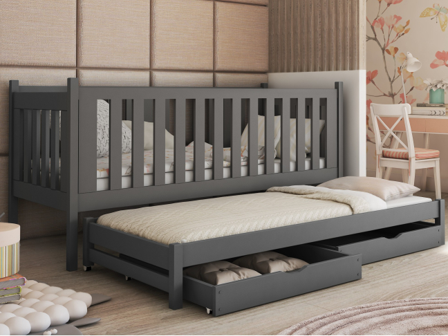 Dvigulė vaikiška lova su stalčiais KAJA 80x200 8 Dvigulė vaikiška lova su stalčiais KAJA 80x200 8