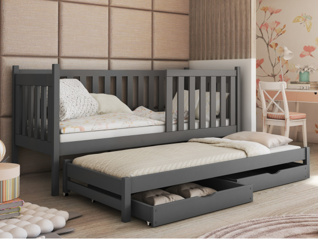 Dvigulė vaikiška lova su stalčiais KAJA 80x200 9 Dvigulė vaikiška lova su stalčiais KAJA 80x200 9