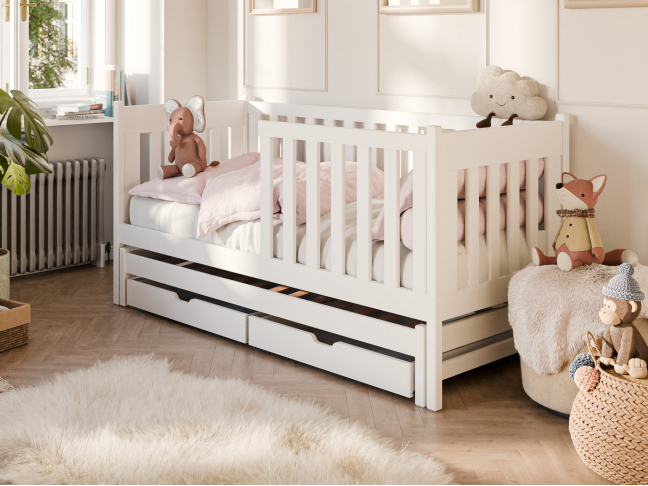 Dvigulė vaikiška lova su stalčiais KAJA 90x190 1