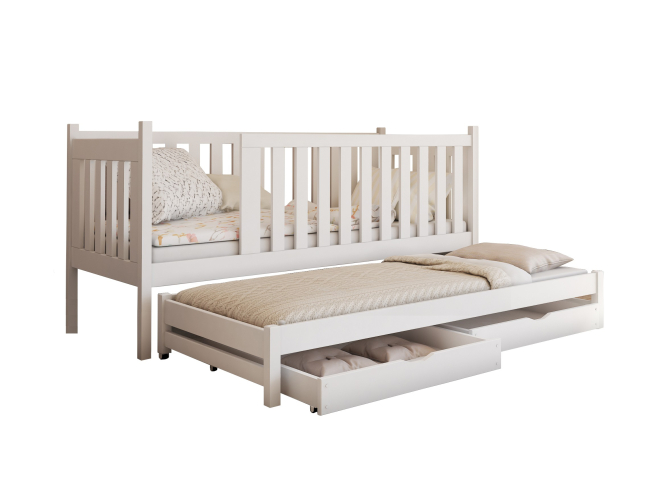 Dvigulė vaikiška lova su stalčiais KAJA 90x190 4