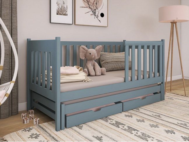 Dvigulė vaikiška lova su stalčiais KAJA 90x190 6 Dvigulė vaikiška lova su stalčiais KAJA 90x190 6