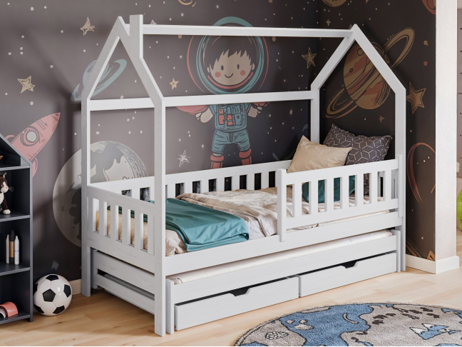 Dvigulė vaikiška lova su stalčiais MONKEY 80x160 3 Dvigulė vaikiška lova su stalčiais MONKEY 80x160 3