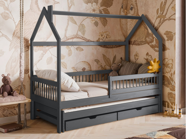 Dvigulė vaikiška lova su stalčiais PAPI 90x200 4