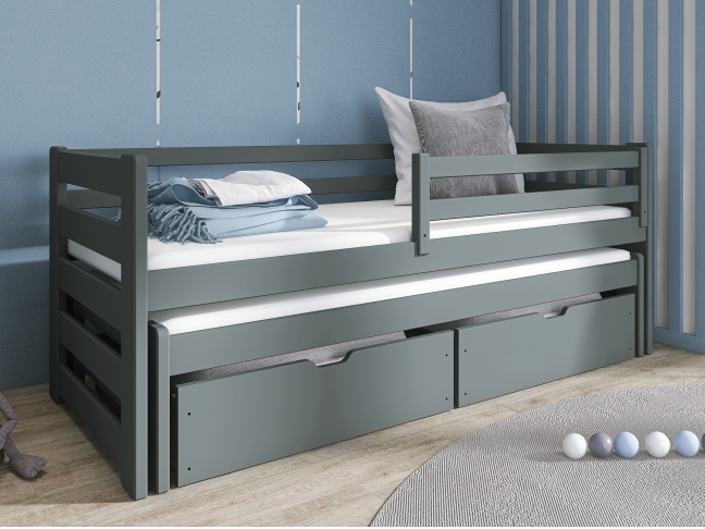 Dvigulė vaikiška lova su stalčiais SENSO 80x160 1 Dvigulė vaikiška lova su stalčiais SENSO 80x160 1
