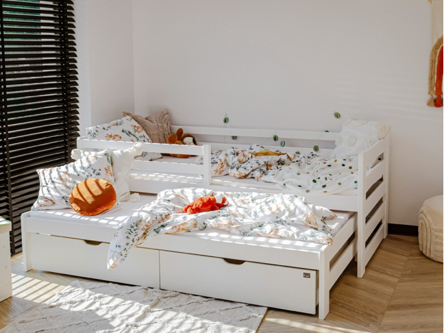 Dvigulė vaikiška lova su stalčiais SENSO 80x200 10