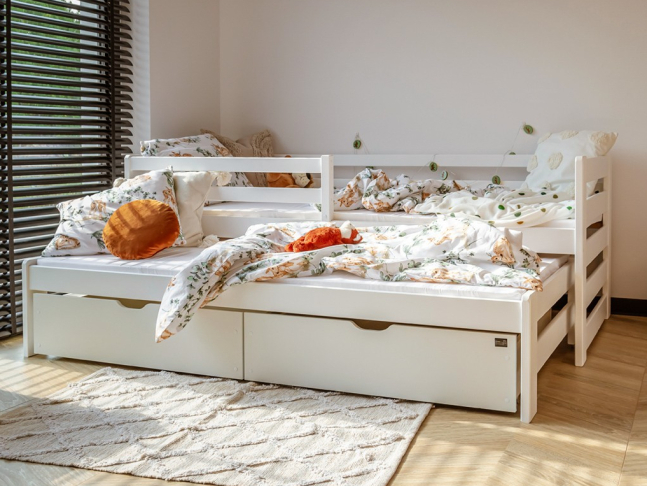 Dvigulė vaikiška lova su stalčiais SENSO 90x190 7