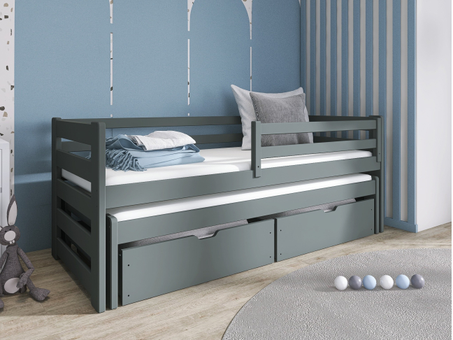 Dvigulė vaikiška lova su stalčiais SENSO 90x190 1
