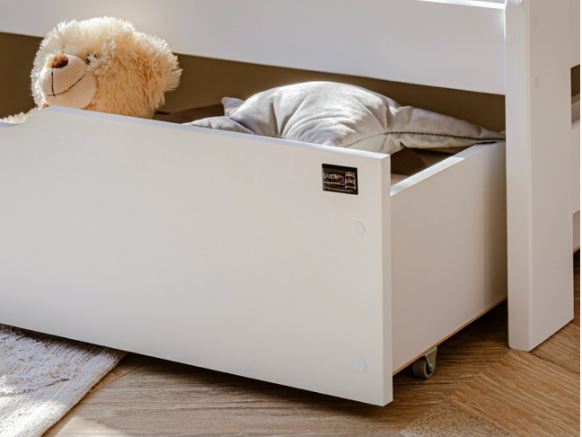 Dvigulė vaikiška lova su stalčiais SENSO 90x200 17