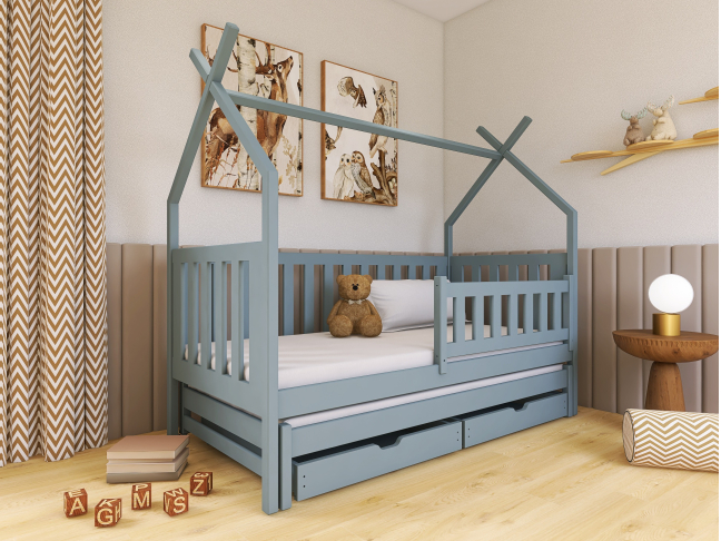 Dvigulė vaikiška lova su stalčiais TYTUS 80x160 2