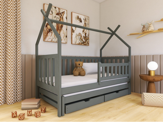 Dvigulė vaikiška lova su stalčiais TYTUS 80x180 Dvigulė vaikiška lova su stalčiais TYTUS 80x180