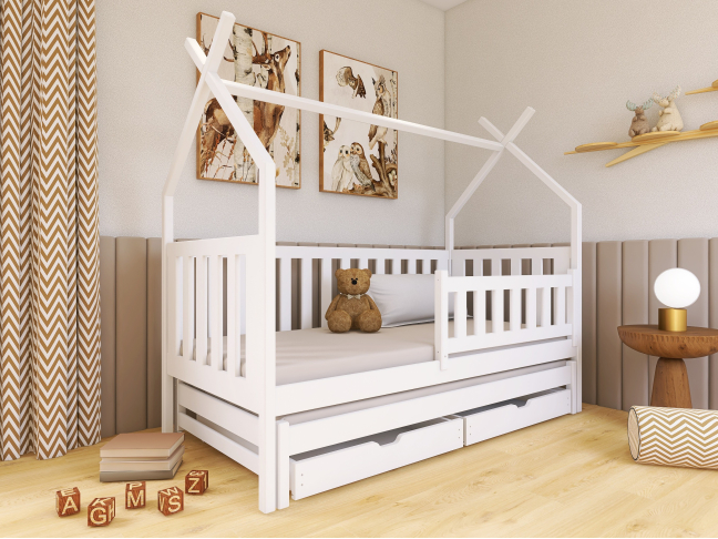 Dvigulė vaikiška lova su stalčiais TYTUS 80x200 3 Dvigulė vaikiška lova su stalčiais TYTUS 80x200 3