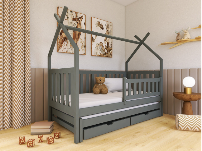 Dvigulė vaikiška lova su stalčiais TYTUS 90x200 1