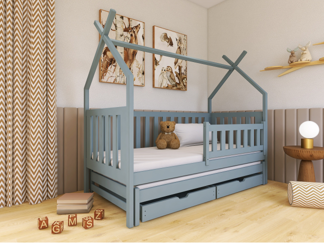Dvigulė vaikiška lova su stalčiais TYTUS 90x200 2 Dvigulė vaikiška lova su stalčiais TYTUS 90x200 2