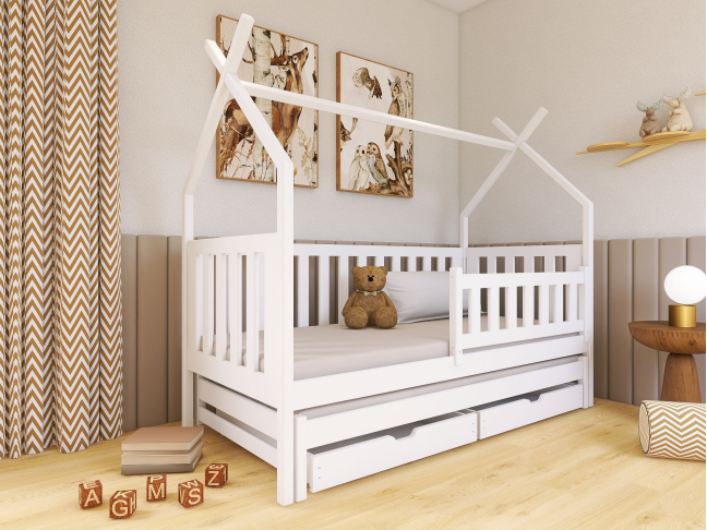 Dvigulė vaikiška lova su stalčiais TYTUS 90x200 3