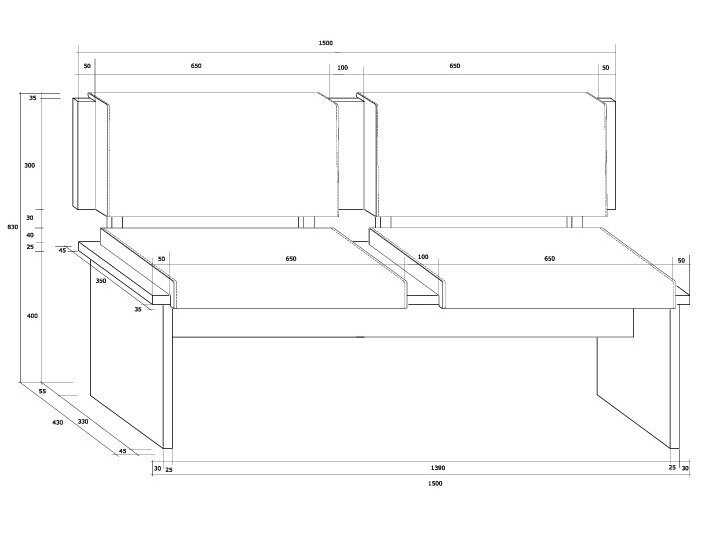 Dvivietis minkštasuolis BON-01 eko ruda 3