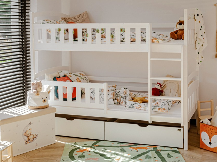 Dviaukštė vaikiška lova su stalčiais IGNAS 90x190 1 Dviaukštė vaikiška lova su stalčiais IGNAS 90x190 1